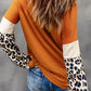Round Neck Printed Long Sleeve Sweatshirt