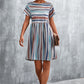 Striped Round Neck Dress
