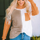 Full Size Color Block Cable-Knit Sweater