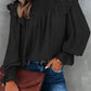 Smocked Flounce Sleeve Blouse