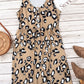 Leopard Buttoned Sleeveless Dress
