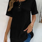 Cuffed Sleeve Henley Top