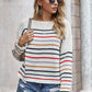 Striped Drop Shoulder Knit Top