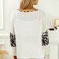 Printed Round Neck Long Sleeve Blouse