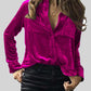 Button Up Collared Shirt with Breast Pockets
