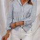 Striped Button-Up Roll-Tab Sleeve Shirt