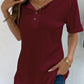Cuffed Sleeve Henley Top