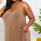 Zenana Full Size Beach Vibes Cami Maxi Dress in Mocha
