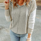 Color Block Exposed Seam Drawstring Hoodie