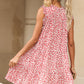 Printed Ruffled Sleeveless Tiered Dress