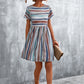 Striped Round Neck Dress