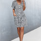 Printed Button down Pocketed Dress