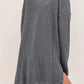 Waffle-Knit Round Neck Long Sleeve Sweatshirt