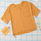 Textured V-Neck Half Sleeve Blouse