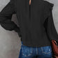 Smocked Flounce Sleeve Blouse
