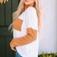 Full Size Color Block Cable-Knit Sweater
