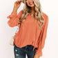 Swiss Dot Tie Neck Flounce Sleeve Blouse