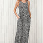 Leopard Round Neck Sleeveless Maxi Dress