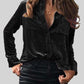 Button Up Collared Shirt with Breast Pockets