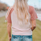 Two-Tone Raglan Sleeve V-Neck Tee