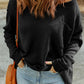 Dropped Shoulder Boat Neck Sweater Pullover with Pocket