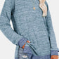 Round Neck Long Sleeve Slit T-Shirt