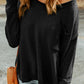 Dropped Shoulder Boat Neck Sweater Pullover with Pocket