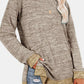 Round Neck Long Sleeve Slit T-Shirt