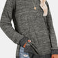 Round Neck Long Sleeve Slit T-Shirt