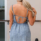 V-Neck Sleeveless Denim Dress