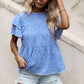 Ditsy Floral Layered Flutter Sleeve Blouse