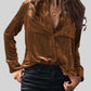 Button Up Collared Shirt with Breast Pockets