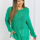 Mittoshop Exposed Seam Slit Knit Top in Kelly Green