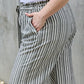 Heimish Find Your Path Full Size Paperbag Waist Striped Culotte Pants