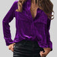 Button Up Collared Shirt with Breast Pockets