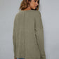 Dropped Shoulder High-Low Waffle-Knit Top