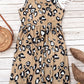Leopard Buttoned Sleeveless Dress