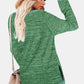 Round Neck Long Sleeve Slit T-Shirt