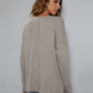 Dropped Shoulder High-Low Waffle-Knit Top