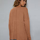 Dropped Shoulder High-Low Waffle-Knit Top