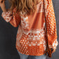 Bohemian Tie-Neck Balloon Sleeve Blouse