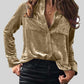 Button Up Collared Shirt with Breast Pockets